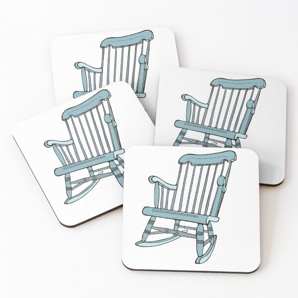 Item preview, Vintage Rocking Chair Sticker Shirt Tote Grey Green Blue designed and sold by LayerCakeDigDes.