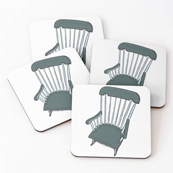 Item preview, Vintage Rocking Chair Sticker Shirt Tote Grey Green Blue designed and sold by LayerCakeDigDes.