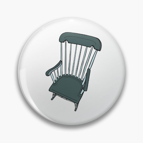 Item preview, Vintage Rocking Chair Sticker Shirt Tote Grey Green Blue designed and sold by LayerCakeDigDes.