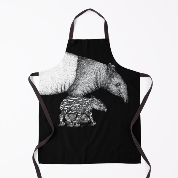 Item preview, Stunning Black and White Malayan Tapirs designed and sold by Sam Morton - Heart Art.