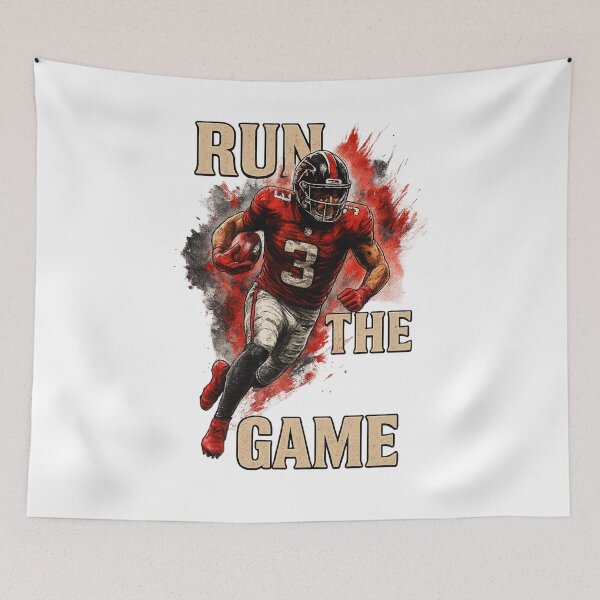 Item preview, American Football Explosion – Run the Game Illustration designed and sold by JenniferCreaArte .