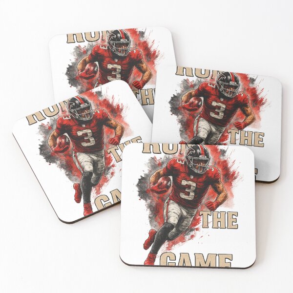 Item preview, American Football Explosion – Run the Game Illustration designed and sold by JenniferCreaArte .