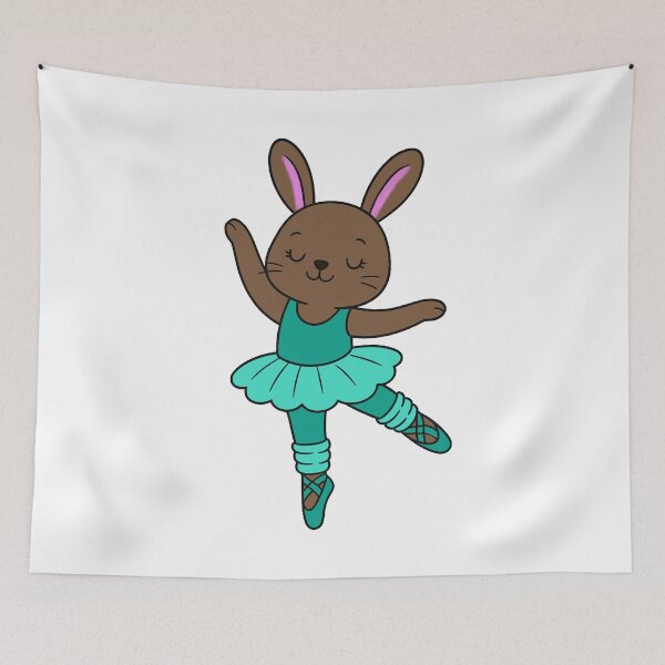 Item preview, Ballet Bunny - Brown - Teal designed and sold by AngelMiette.