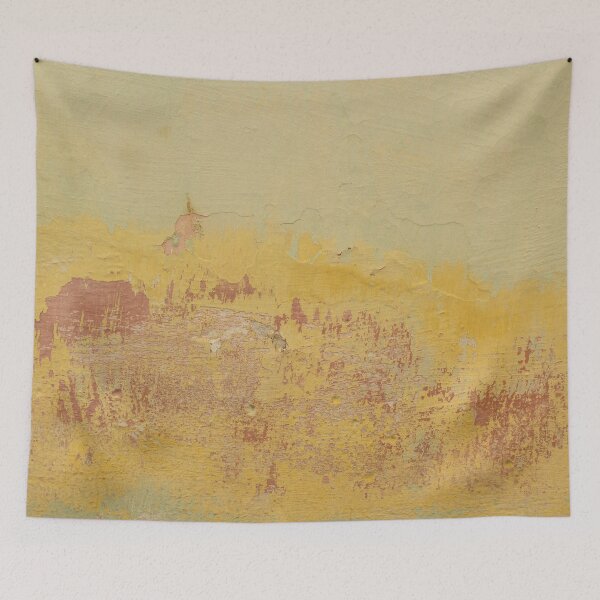 Item preview, texture of an old yellow wall with some pink parts designed and sold by felipequeiroz.
