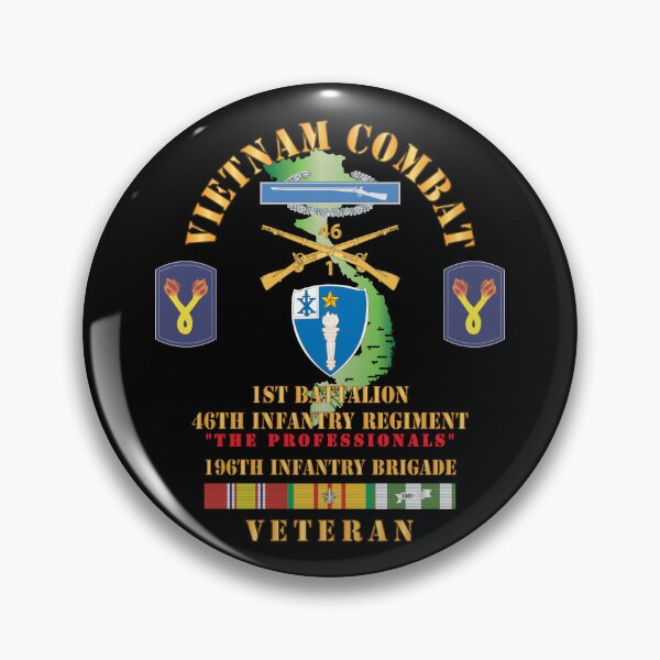 Item preview, Army - Vietnam Combat Veteran w 1st Bn 46th Inf Regt -The Professionals w DUI - CIB - 196th Inf Bde X 300 designed and sold by Military Insignia Products.