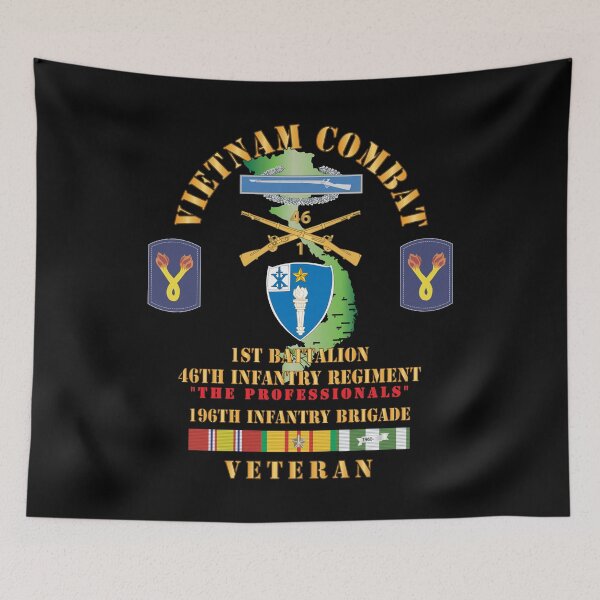 Item preview, Army - Vietnam Combat Veteran w 1st Bn 46th Inf Regt -The Professionals w DUI - CIB - 196th Inf Bde X 300 designed and sold by Military Insignia Products.