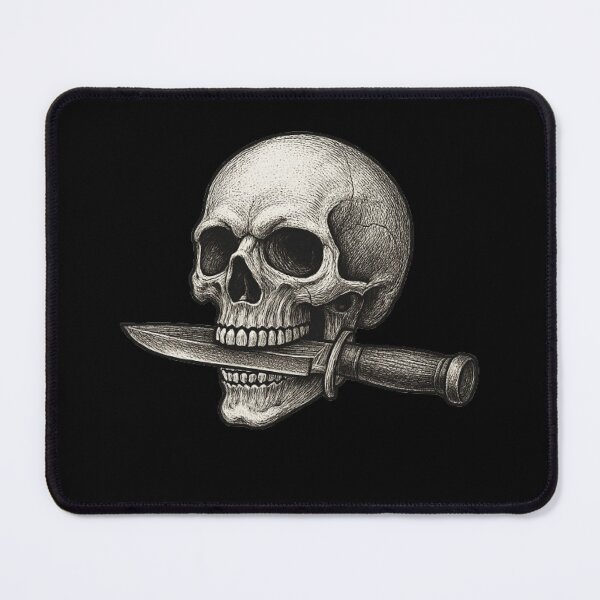 Item preview, Skull Biting Knife designed and sold by FLATVAC STICKER.