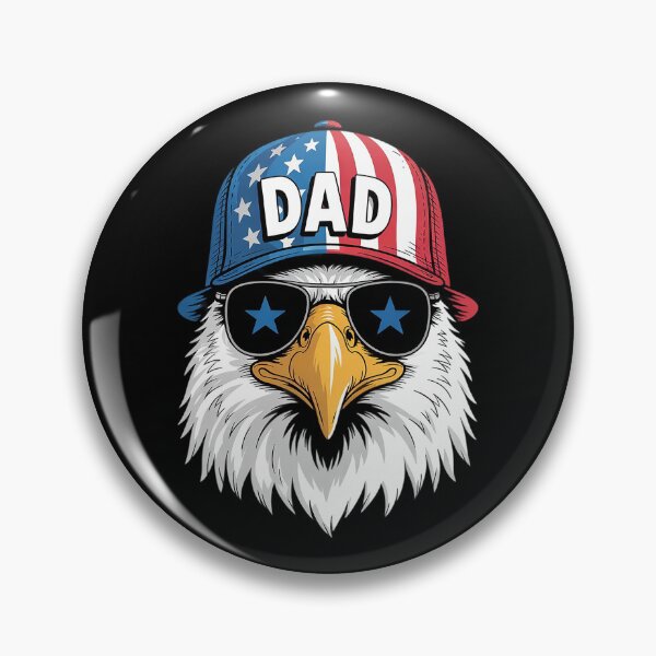Artikelvorschau, Amerikanischer patriotischer Bald Dad Eagle Vatertag entworfen und verkauft von splindoershop.