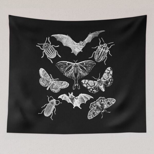 Item preview, Bats, Beetles, Moths, Night Time Pollinators Mandala Design designed and sold by EarthArtDesigns.