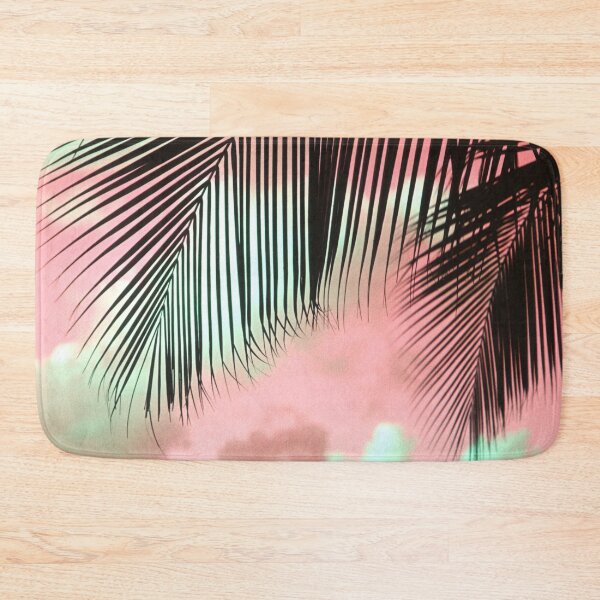 Item preview, Tropical Palm Leaves In Fantasy Pink, Green Sky designed and sold by DEC02.