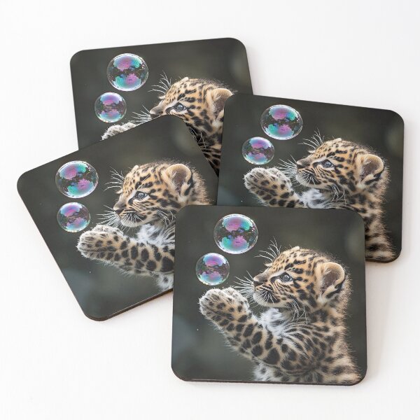 Item preview, Baby Leopard Playing with Bubbles designed and sold by Elisabeth Lucas.