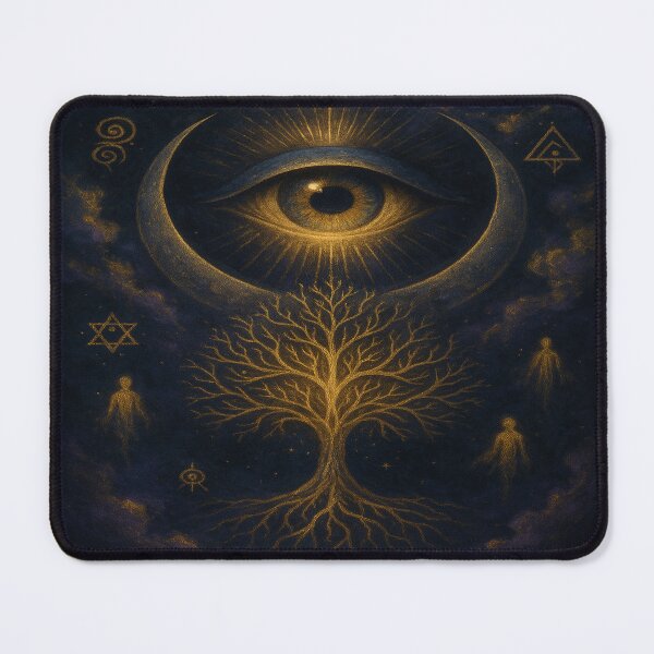 Item preview, Mystical Eye of Enlightenment – Celestial Tree of Life Visionary Art designed and sold by Neovibe Print.