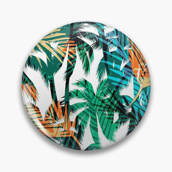 Item preview, Tropical Palm Trees Pattern In Aqua, Orange, Green designed and sold by DEC02.