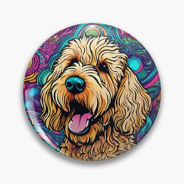 Item preview, Psychedelic Goldendoodle – Trippy Colorful Dog Art for Doodle Lovers designed and sold by Fredster1966.