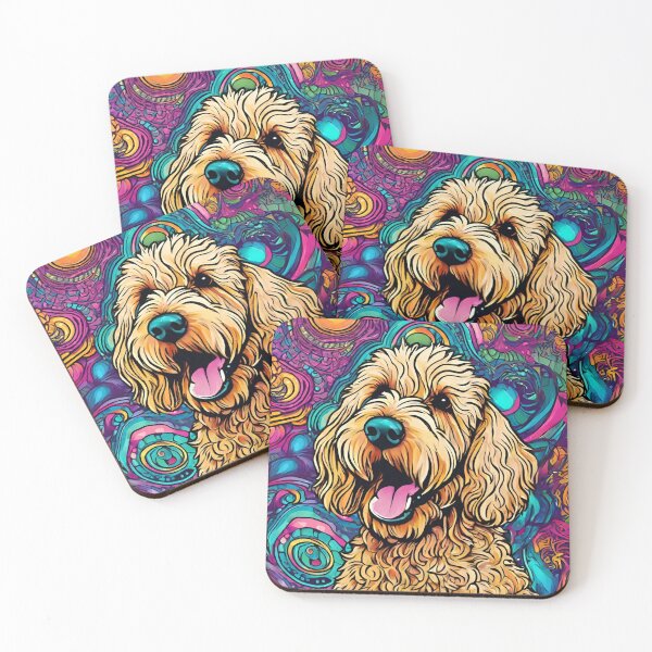 Item preview, Psychedelic Goldendoodle – Trippy Colorful Dog Art for Doodle Lovers designed and sold by Fredster1966.