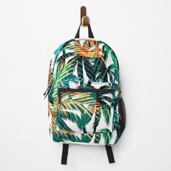 Item preview, Tropical Palm Trees Pattern In Aqua, Orange, Green designed and sold by DEC02.