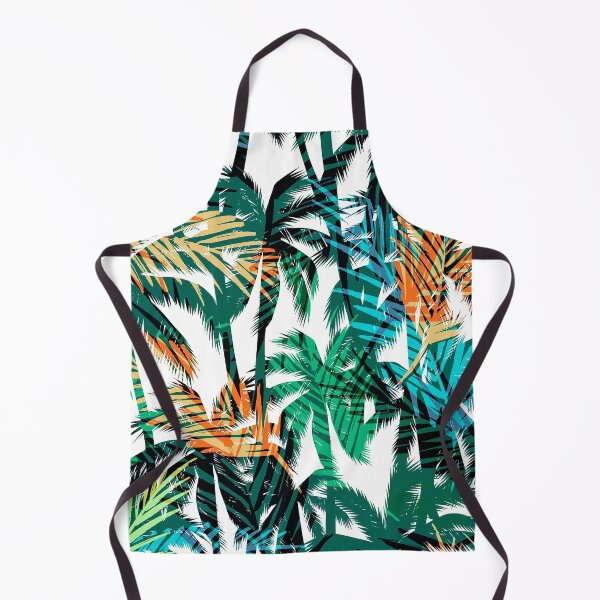 Item preview, Tropical Palm Trees Pattern In Aqua, Orange, Green designed and sold by DEC02.