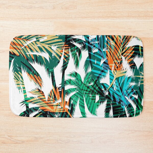 Item preview, Tropical Palm Trees Pattern In Aqua, Orange, Green designed and sold by DEC02.