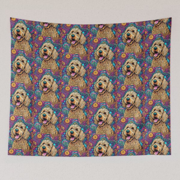 Item preview, Psychedelic Goldendoodle – Trippy Colorful Dog Art for Doodle Lovers designed and sold by Fredster1966.