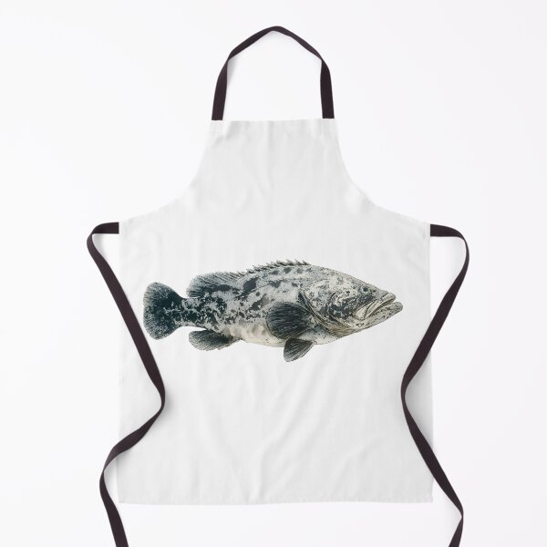 Item preview, Gyotaku Grouper, sharp elegant illustration like japan style, white background designed and sold by wonderisland.