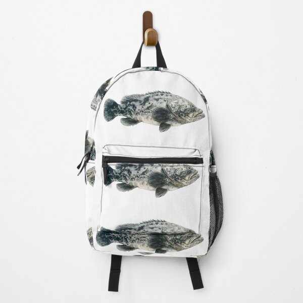 Item preview, Gyotaku Grouper, sharp elegant illustration like japan style, white background designed and sold by wonderisland.