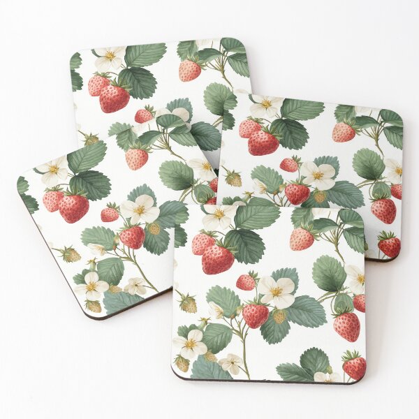 Item preview, strawberries pattern, shabby chic, vintage designed and sold by StardustMaia.
