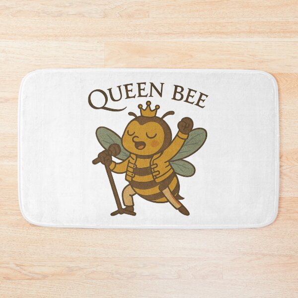 Item preview, Queen Bee Retro – Funny Freddie Mercury Parody Bee Illustration designed and sold by DIRTYSKETCHH.