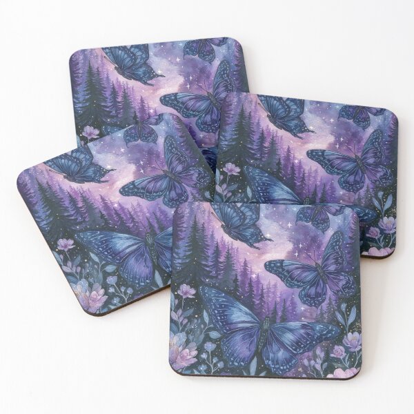 Item preview, Starlit Flutter Butterfly Over Lavender Dreams designed and sold by AshiraCreations.