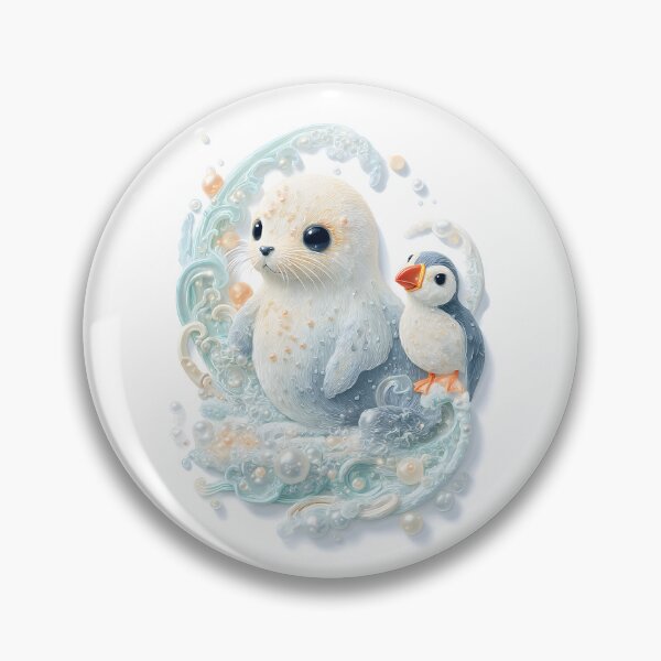 Item preview, Kawaii polymer , ultra-detailed. An adoreable plump baby seal designed and sold by wonderisland.
