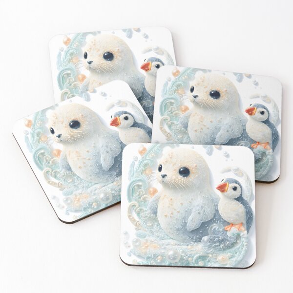 Item preview, Kawaii polymer , ultra-detailed. An adoreable plump baby seal designed and sold by wonderisland.