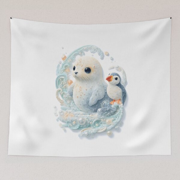 Item preview, Kawaii polymer , ultra-detailed. An adoreable plump baby seal designed and sold by wonderisland.