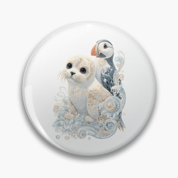 Item preview, Kawaii polymer , ultra-detailed. An adoreable plump baby seal designed and sold by wonderisland.