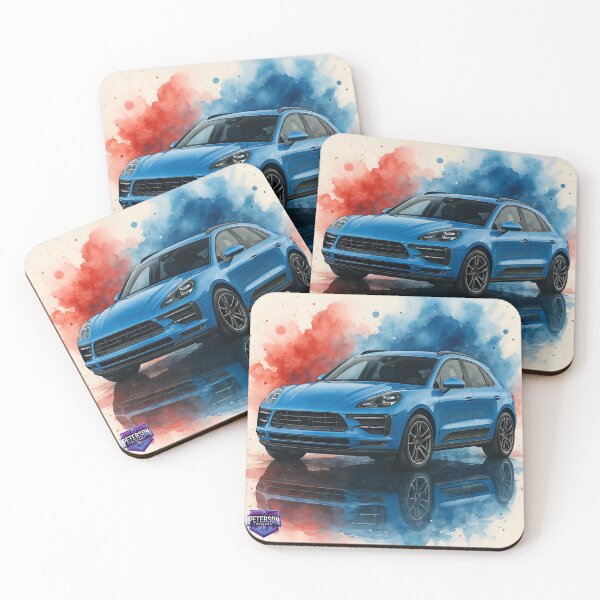 Artikelvorschau, Porsche Macan Freedom Fanart (Rot, Weiß, Blau) entworfen und verkauft von Peterson Designs.