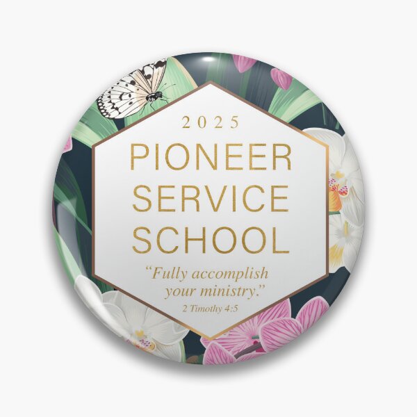 Item preview, Pioneer Service School (Pink & White Orchids and Butterflies) designed and sold by Paper Bee Gift Shop.