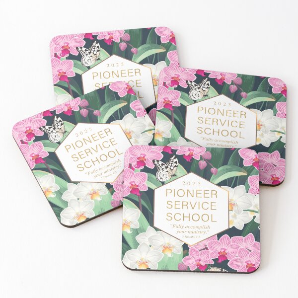 Item preview, Pioneer Service School (Pink & White Orchids and Butterflies) designed and sold by Paper Bee Gift Shop.