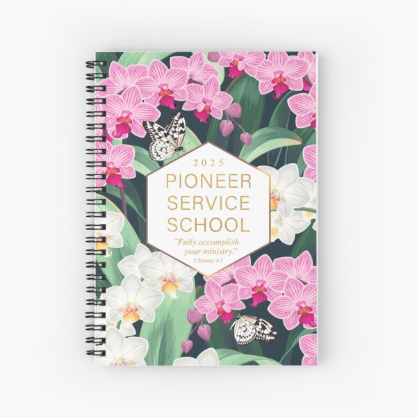 Item preview, Pioneer Service School (Pink & White Orchids and Butterflies) designed and sold by Paper Bee Gift Shop.