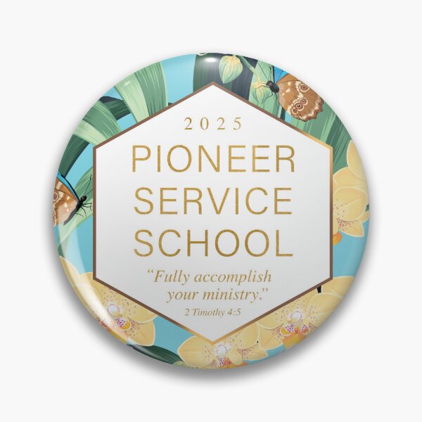 Item preview, Pioneer Service School (Yellow Orchids and Butterflies) designed and sold by Paper Bee Gift Shop.