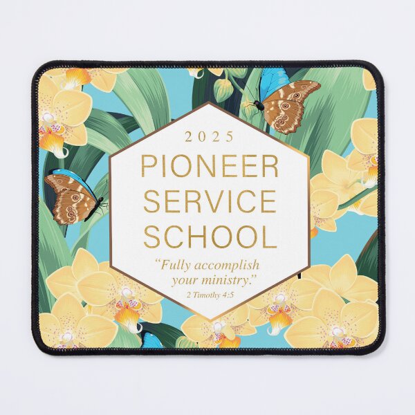 Item preview, Pioneer Service School (Yellow Orchids and Butterflies) designed and sold by Paper Bee Gift Shop.