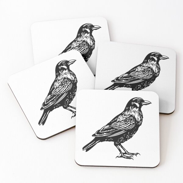 Item preview, Raven Mysterious Gothic Black Bird Dark Magic Halloween Crow designed and sold by inkoutninja.