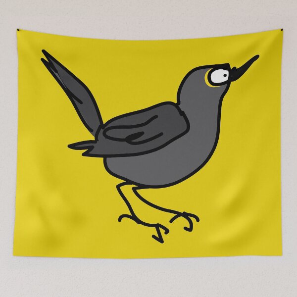Item preview, Crow minimalistic cute doodle designed and sold by fluffyfamcraft.