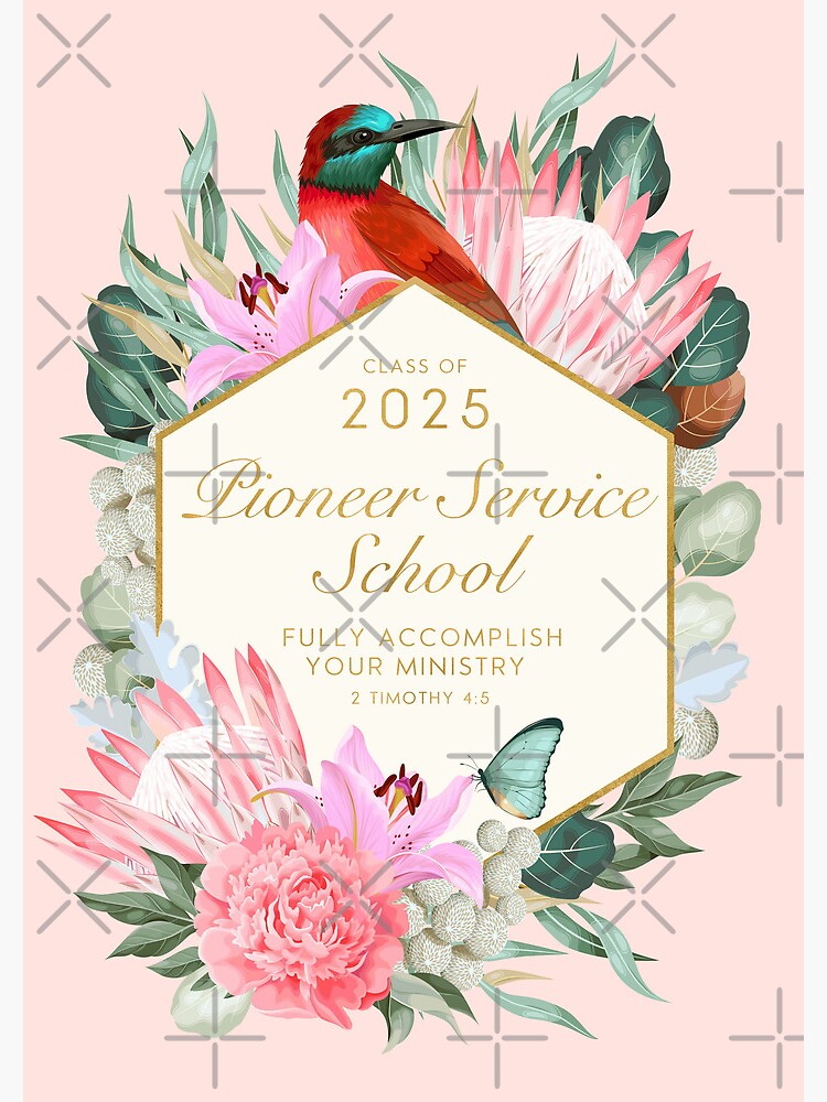 Thumbnail 3 of 3, Journal, Pioneer Service School 2025 (Bird & Flower) designed and sold by JenielsonDesign.