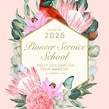 Artwork thumbnail, Pioneer Service School 2025 (Bird & Flower) by Paper Bee Gift Shop