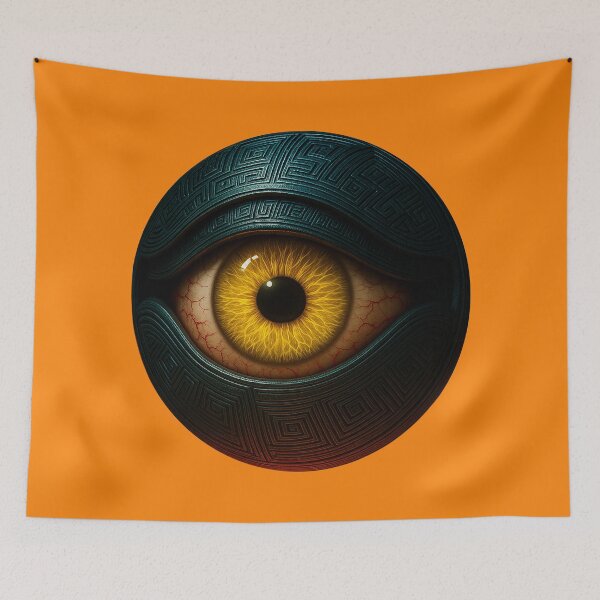 Item preview,  Cybernetic Evil Eye Biomechanical Golden Eye Creepy Eyeball designed and sold by hauntedtees.