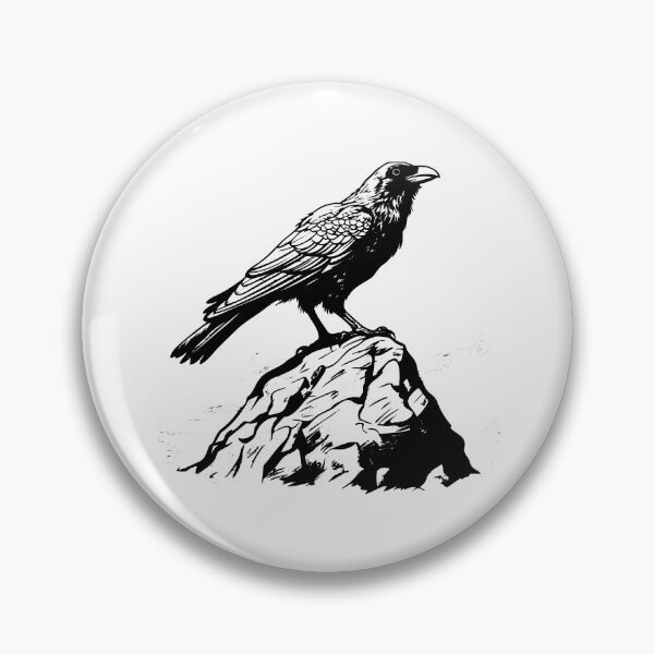 Item preview, Raven Crow Blackbird Corvid Bird Corvus Carrion Smart  designed and sold by inkoutninja.