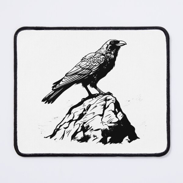 Item preview, Raven Crow Blackbird Corvid Bird Corvus Carrion Smart designed and sold by inkoutninja.