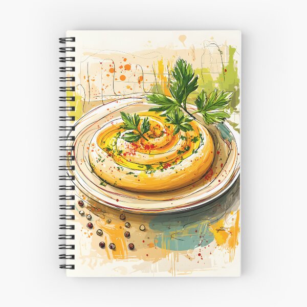 Item preview, Dip into Delight - Lush Hummus Garnished with Olive Oil Herbs and Middle Eastern Charm designed and sold by OlfactoART Studio.