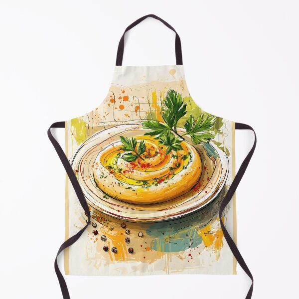 Item preview, Dip into Delight - Lush Hummus Garnished with Olive Oil Herbs and Middle Eastern Charm designed and sold by OlfactoART Studio.