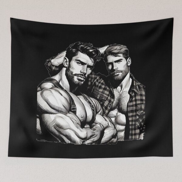 Item preview, Hot Lumberjack Nights Muscle Power LGBTQ Gay Pride Graphic Design designed and sold by ItsAKinkThing.