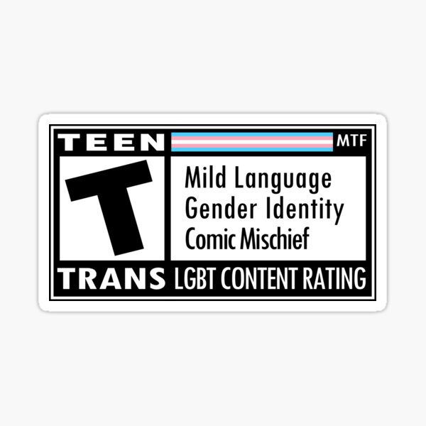 Item preview, (Flag) Rated T Transgender - MTF designed and sold by AelithArt.