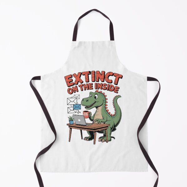 Item preview, Extinct on the Inside - Funny Office Dinosaur Meme Design designed and sold by PrintMastery.